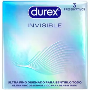 Durex Ultra Thin Invisible Condoms - Pack 3 unidades ultrafinos