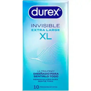 Durex Invisible XL Condoms - 10 preservativos ultrafinos y XL