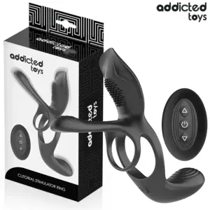 Addicted Toys - Anillo doble con estimulador clitorial para parejas