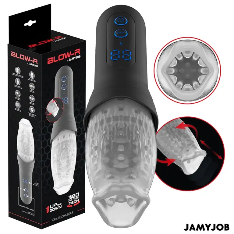 JAMYJOB Blow-R Masturbador con Movimiento y Rotación 360º