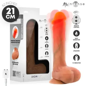 MR INTENSE Bradley: vibrador dildo con calor y mando a distancia 21 cm