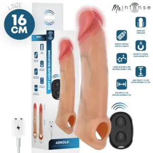 MR INTENSE Arnold L: funda pene vibradora ultra realista con mando