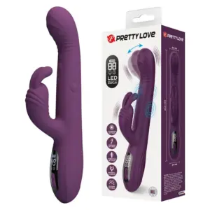 Pretty Love Dee Vibrador Rabbit Multifunción con Pantalla LED Morado