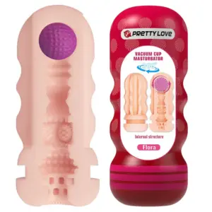 Pretty Love Flora: masturbador masculino con succión y texturas internas