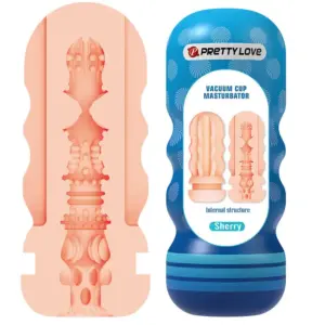 Pretty Love Sherry: masturbador con ventosa y texturas internas realistas