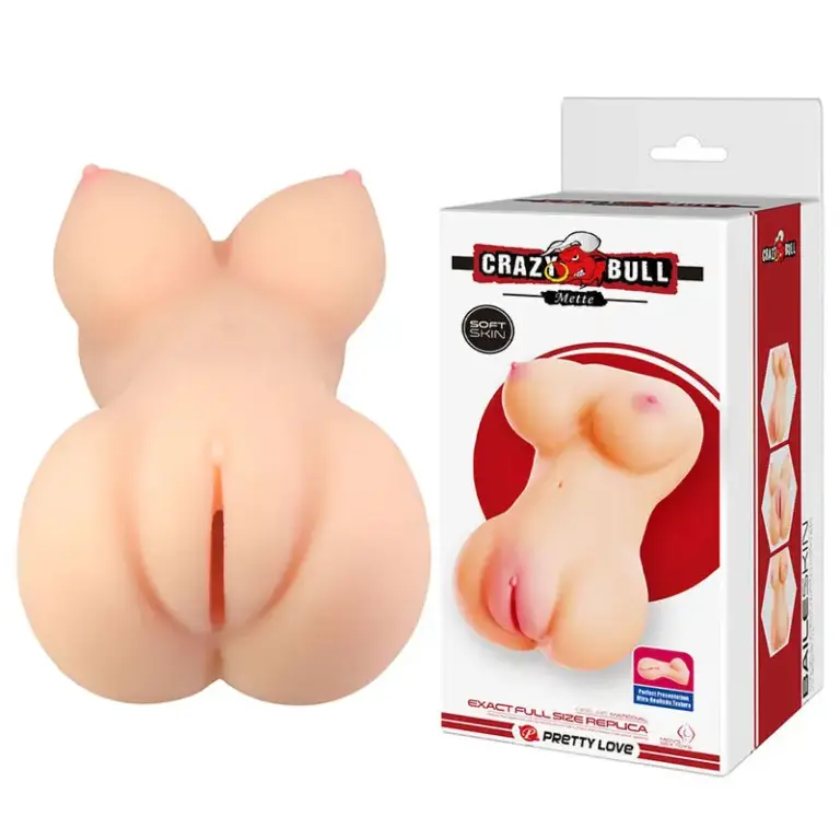 Crazy Bull Mette: masturbador realista con vagina y glúteos en TPR suave