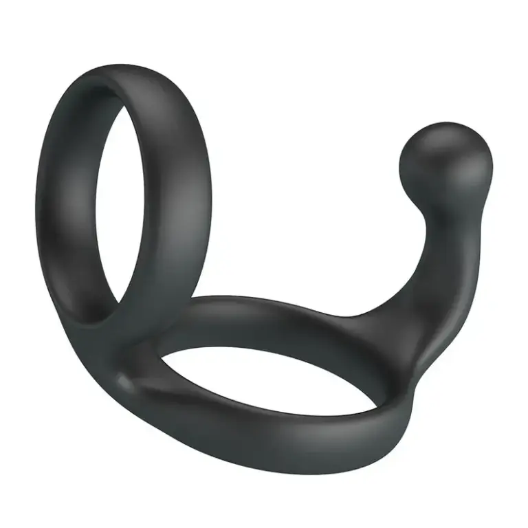 Crazy Bull Florian Double Cock and Ball Ring Black para firmeza y placer