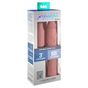 Fantasy X-Tensions Sleeve con Extensor y Plug de Silicona Elite