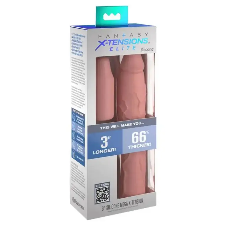Fantasy X-Tensions Sleeve con Extensor y Plug de Silicona Elite