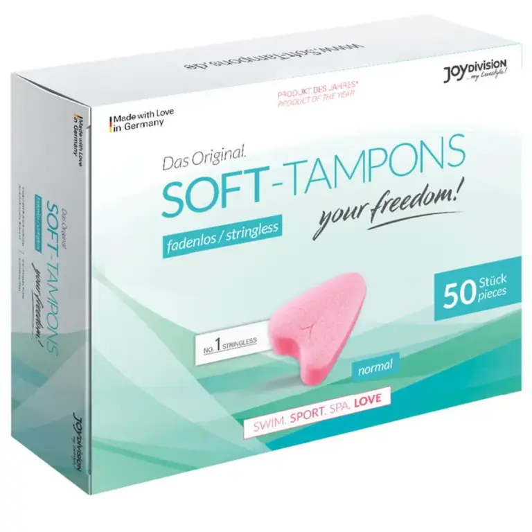 JoyDivision | Soft-Tampons sin cordón, 50 unidades
