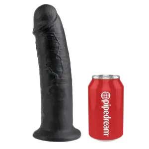 KING COCK - Dildo Black Realista de 25 cm con Ventosa Firme