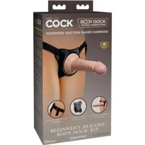King Cock Elite Adjustable Harness con dildo 15,2 cm para principiantes