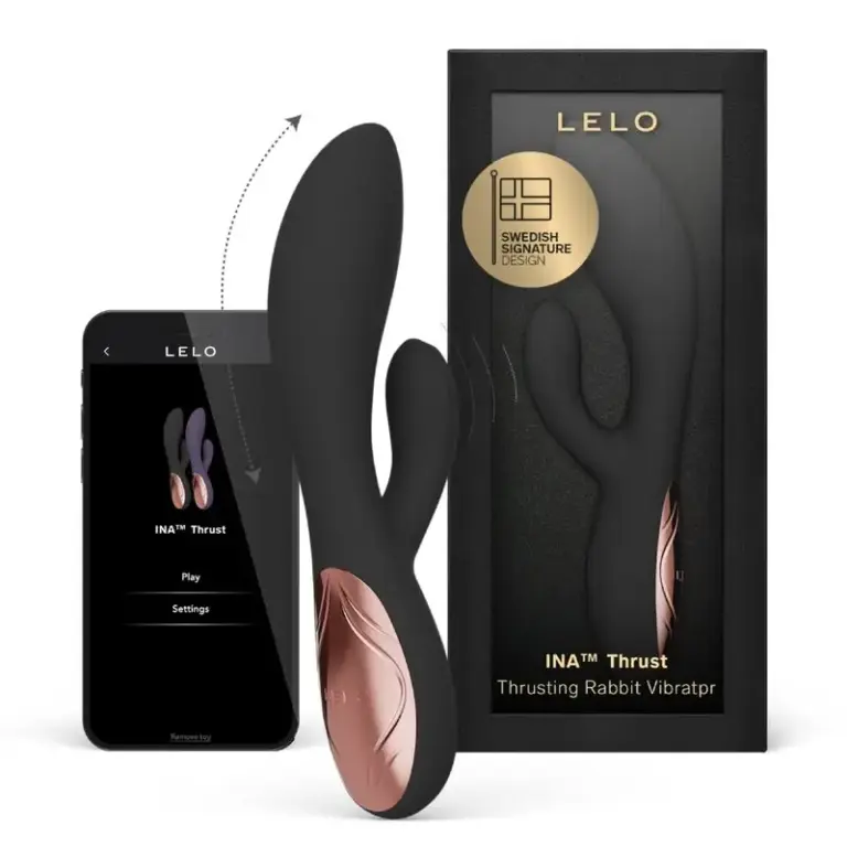 LELO Ina Thrust negro | Rabbit de empuje con dos motores