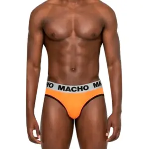 MACHO - Slip Naranja Profesional con Push-Up