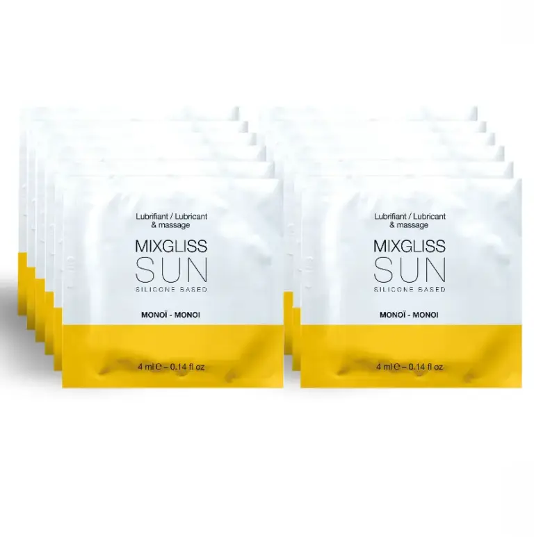 MIXGLISS - Lubricante Silicona Premium Monoi 12 Dosis 4ml