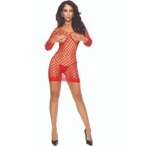 PASSION - Bodystocking Grid Red | Seducción y Elegancia