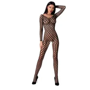 PASSION - Bodystocking Sexy para Mujer BS077 - Black Elegante
