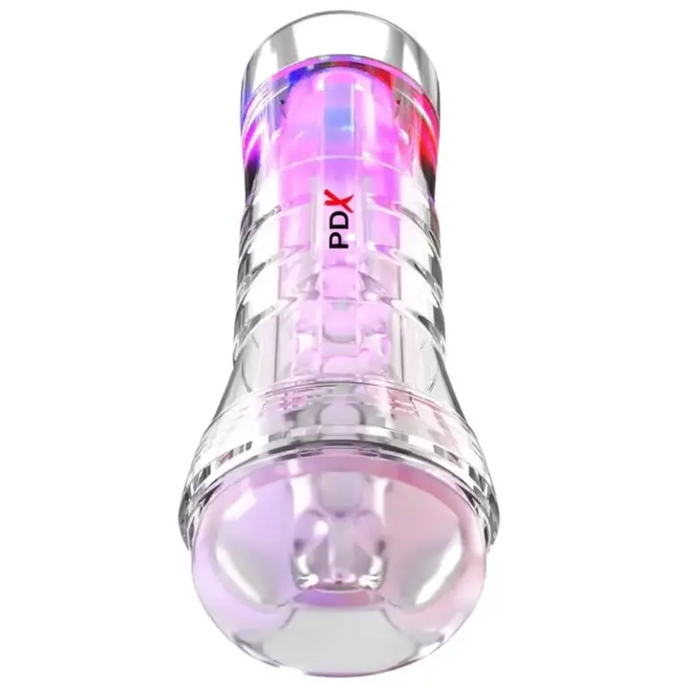 PDX ELITE - VIEWTUBE XXL Estimulador LED Transparente 27.3 CM