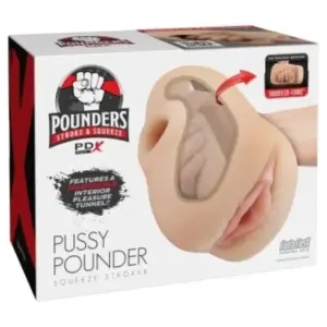 PDX PLUS Realistic Vagina Pussy Pounder Squeeze Stroker 18 cm
