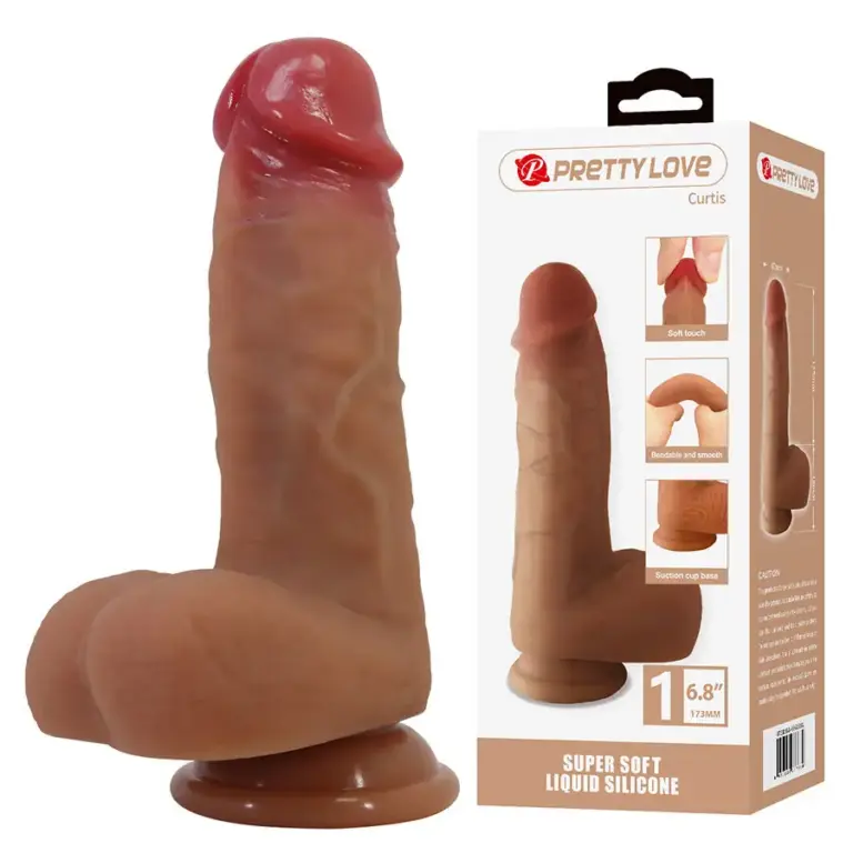 Pretty Love - Curtis Dildo Realista Premium con Ventosa 17.3 cm