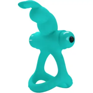 Pretty Love - Figgy Green Rabbit Vibrator Ring Premium Silencioso