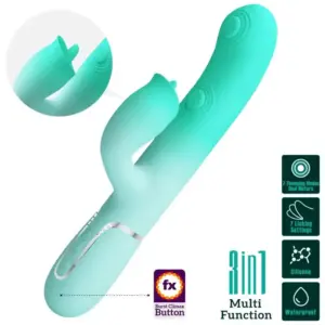 Pretty Love - Vibrador Rabbit Multifuncional Aqua Verde Premium