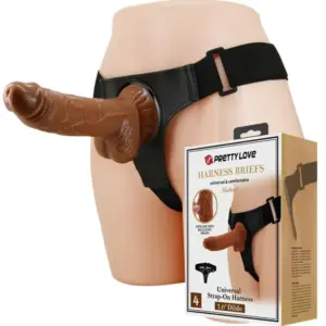 Pretty Love - Harness Briefs Dildo 20 cm Profesional Black