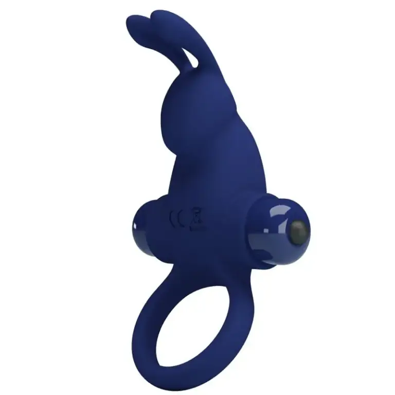 Pretty Love - Anillo Vibrador Jiro Rabbit Premium Azul