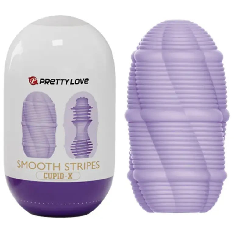 PRETTY LOVE - Smooth Stripes Cupid Masturbator Egg Original y Premium