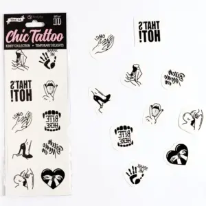 SECRET PLAY - Set de 10 Tatuajes Temporales Kinky Originales