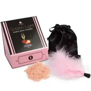 SECRETPLAY - Polvo Comestible Premium de Fresa con Brillo Dorado