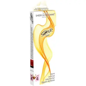 SHEER GLYDE - Dams Latex Strawberry Premium para Sexo Oral