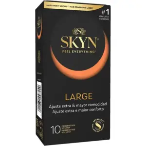 SKYN - Condones Large Extra Ajuste 10 Unidades Premium