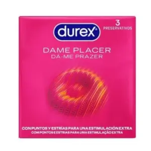 DUREX - DAME PLACER 3 UNITS: preservativos con textura para mayor intensidad