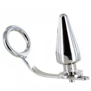 Metal Hard - Anillo de Acero con Plug Anal 80 x 55 mm