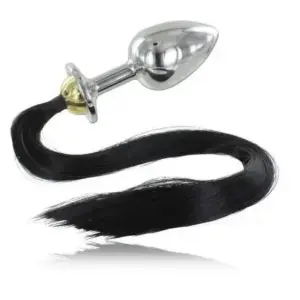 Metal Hard - Plug Anal de Acero con Cola 8.89 cm