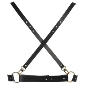 Bijoux Indiscrets Maze - Arnés BDSM negro ajustable y vegano