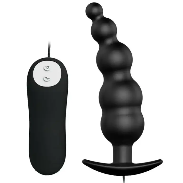 Pretty Love Plug Anal de Silicona con 12 Modos de Vibración y Mando