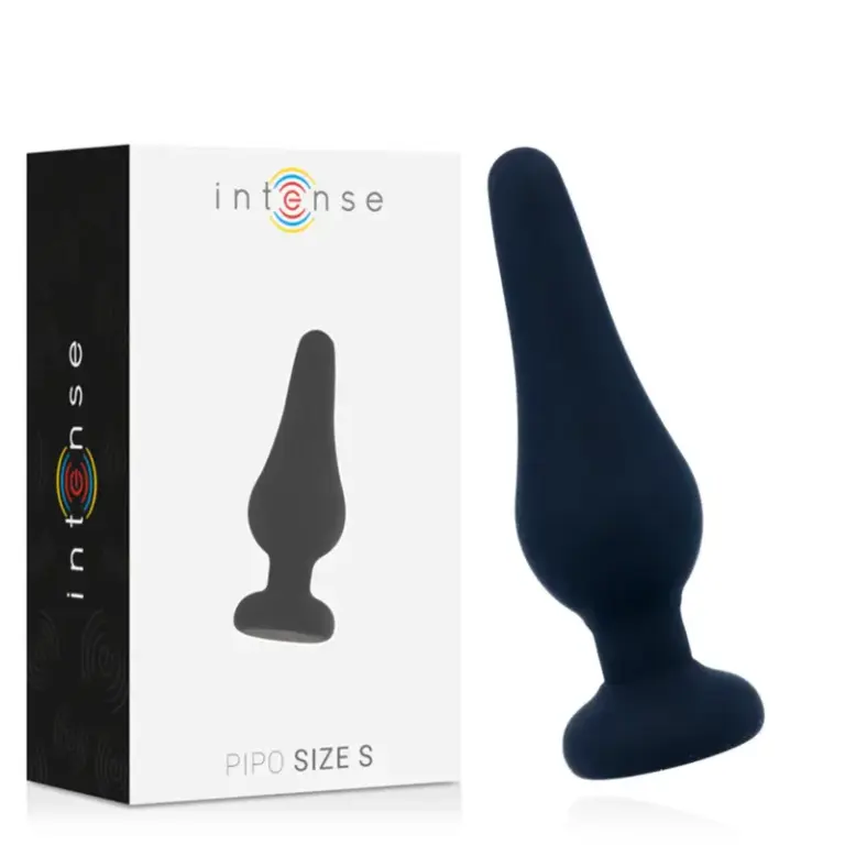 INTENSE - Anal Plug Pipo S Black Silicone 9.8 cm para placer anal