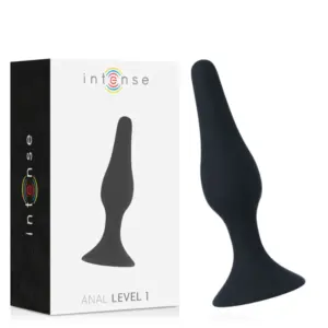 INTENSE - ANAL LEVEL 1 10.5CM BLACK: plug anal para principiantes