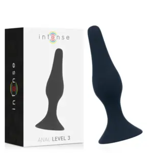 INTENSE - ANAL LEVEL 3 12.5CM BLACK: Placer anal con silicona médica