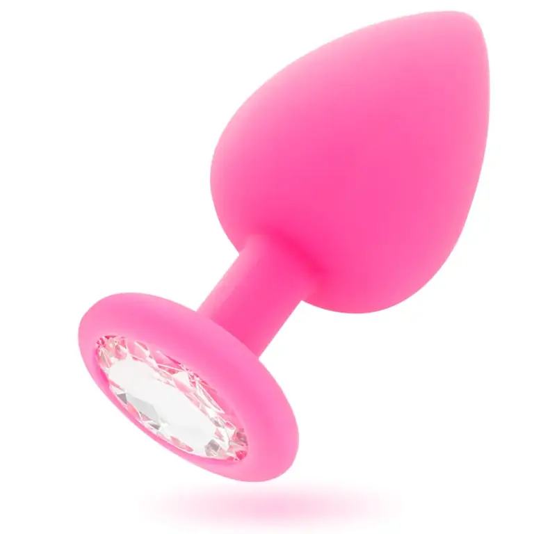 INTENSE - SHELKI L Plug anal fucsia de silicona suave y sedosa
