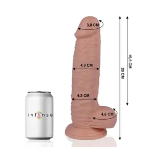 MR INTENSE - Dildo realista 20 cm con ventosa fuerte y flexible