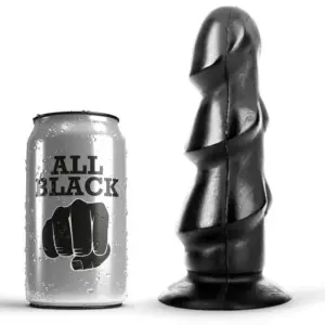 ALL BLACK - Dildo 17 cm con textura única para una estimulación intensa