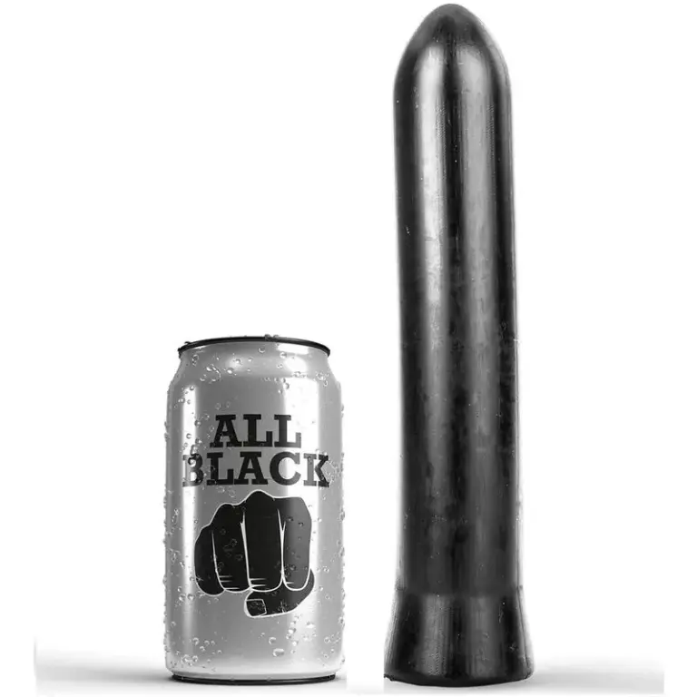 ALL BLACK - Dildo realista de 22 cm para uso anal y vaginal