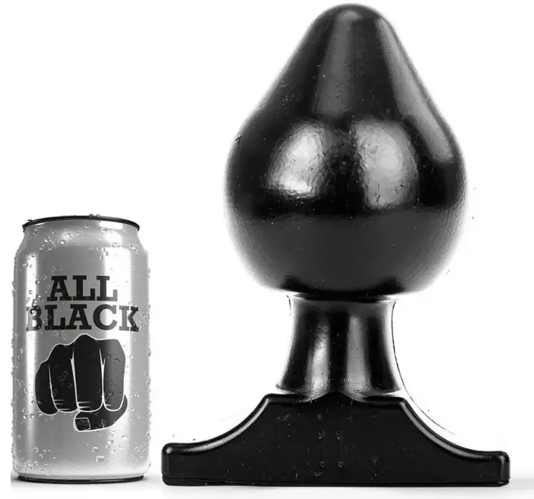 ALL BLACK - Anal Plug 19 cm: Placer anal cómodo y progresivo