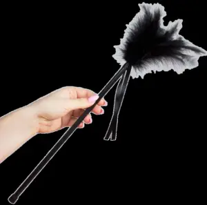 SECRETPLAY - Black Feathers 40 cm: Pluma para caricias sensuales