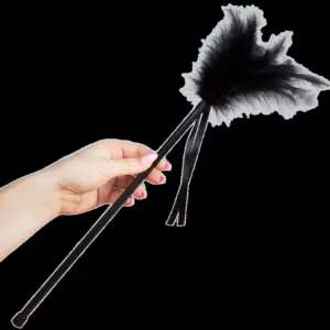 SECRETPLAY - Black Feathers 40 cm: Pluma para caricias sensuales