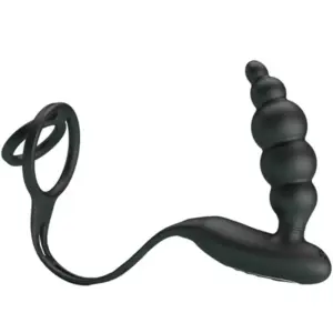 Pretty Love - Anillo de pene con vibrador prostático y plug