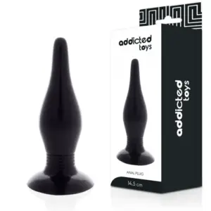 Addicted Toys - Plug Anal 14.5 cm Negro para juego y dilatación